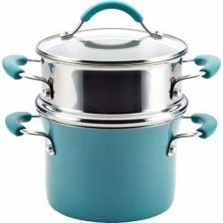 Wholesale 💯 Rachael Ray Cucina Hard Porcelain Enamel Nonstick 3 Qt. Multi-Pot With Steamer Set 🌟
