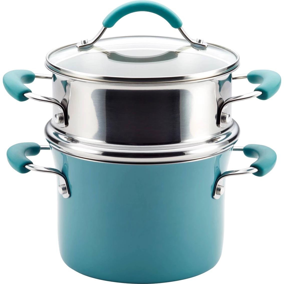 Wholesale ๐ฏ Rachael Ray Cucina Hard Porcelain Enamel Nonstick 3 Qt. Multi-Pot With Steamer Set ๐