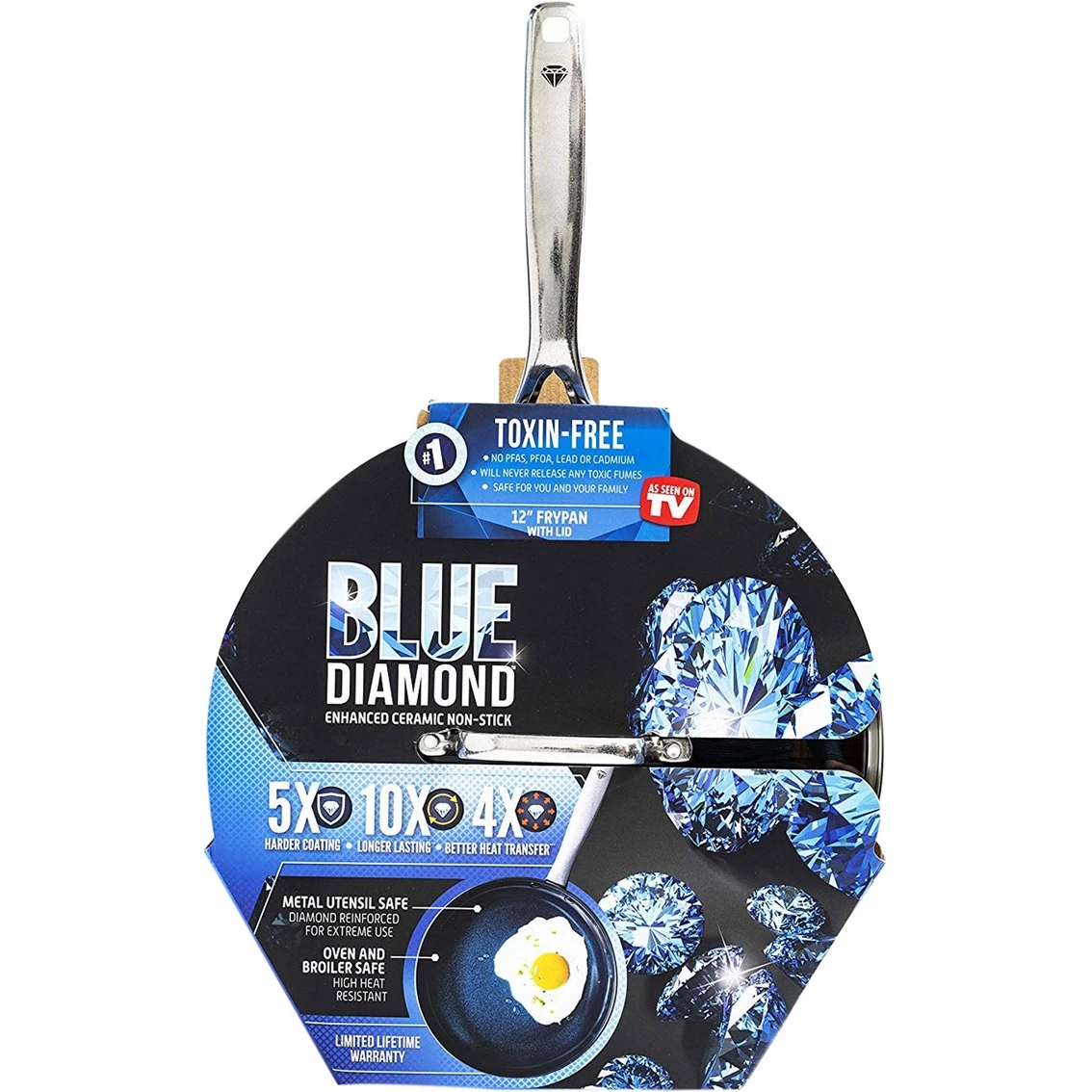 Outlet ๐ Blue Diamond Cookware Blue Diamond 12 In. Frypan With Lid ๐ - Image 2