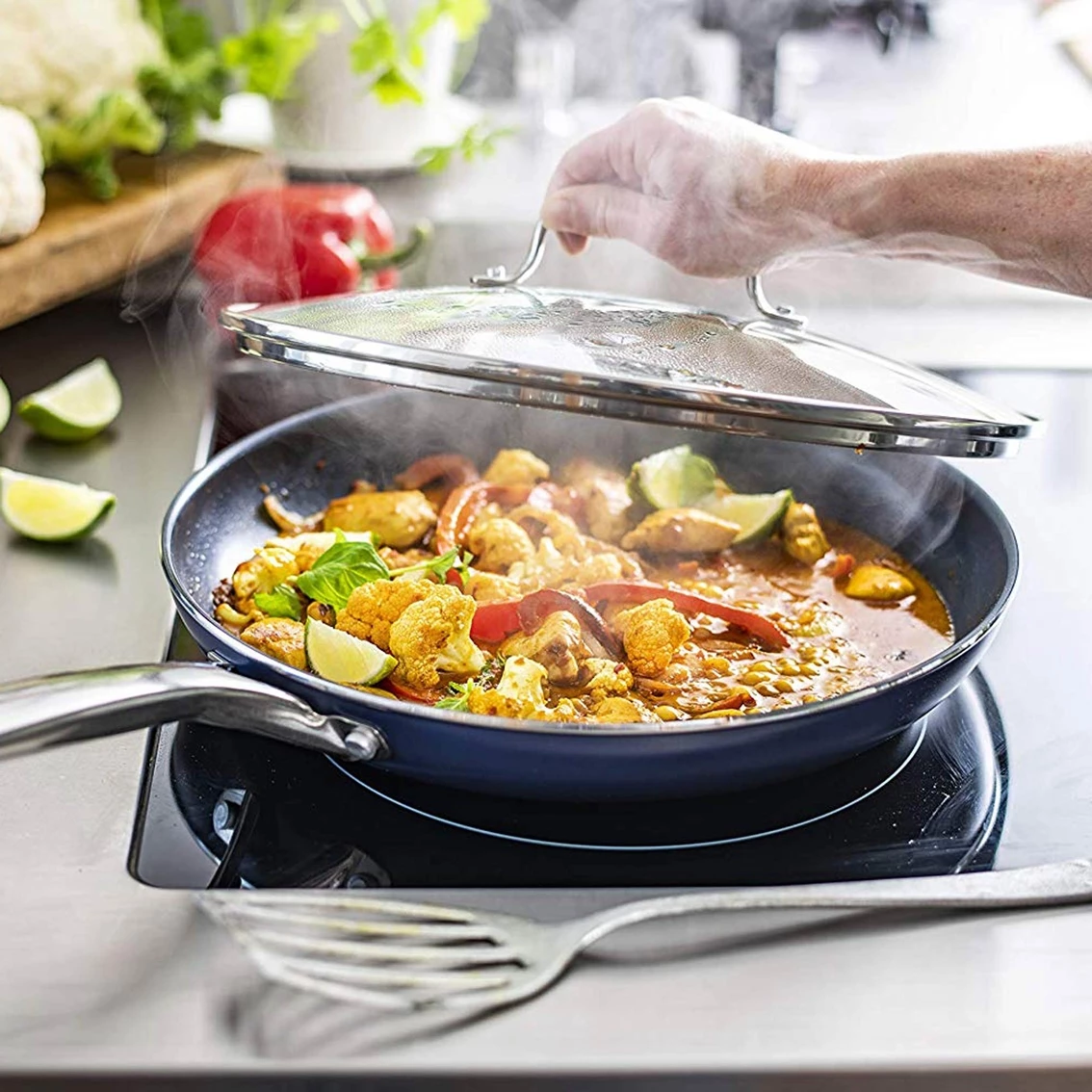 Outlet ๐ Blue Diamond Cookware Blue Diamond 12 In. Frypan With Lid ๐ - Image 4