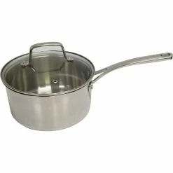 Budget 🌟 Martha Stewart Collection 3.5 Qt. Sauce Pan With Tempered Glass Lid 🥰