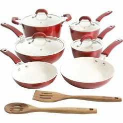 Discount 👍 Kenmore Elite Arlington Ceramic Nonstick Aluminum Cookware 12 Pc. Set 🥰
