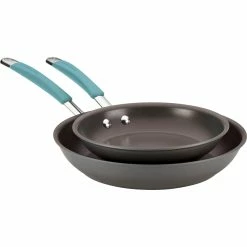 Outlet 🎁 Rachael Ray Cucina Hard Anodized Nonstick Skillet 2 Pc. Set 😍