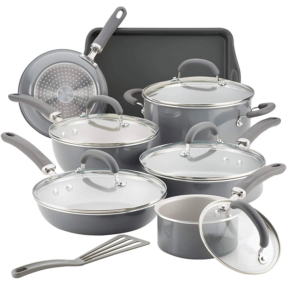 Budget ๐ Rachael Ray Create Delicious 13 Pc. Aluminum Nonstick Cookware Set ๐ฅฐ