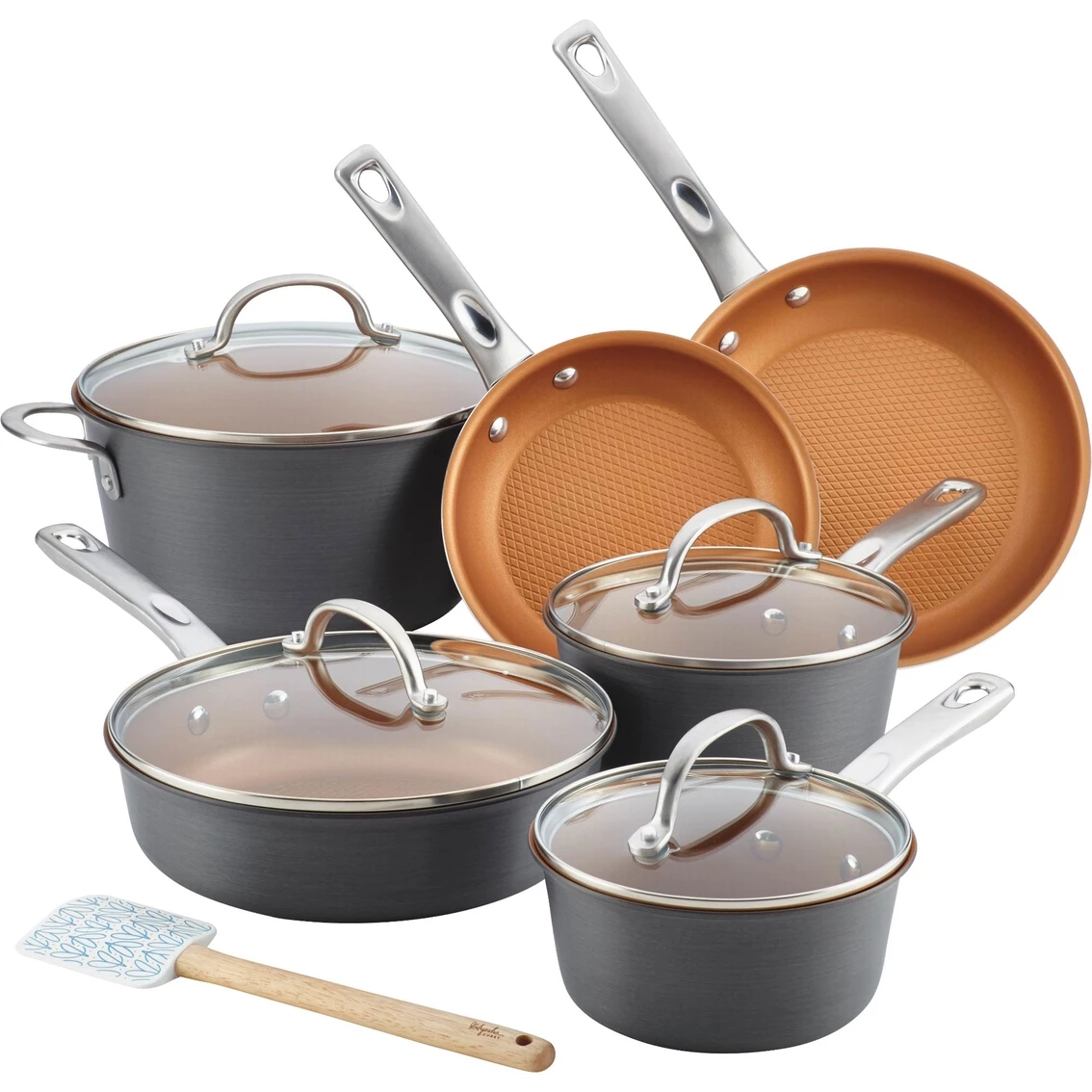 Outlet ๐ Ayesha Curry Home Collection Hard Anodized Aluminum 11 Pc. Cookware Set ๐