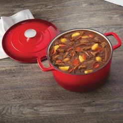 Discount 🔔 Simply Perfect 5.5 Qt. Enameled Cast Iron Dutch Oven 👍