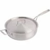 Outlet 🛒 Babish 5 Qt. Tri Ply Stainless Steel Saute Pan With Lid ✔️
