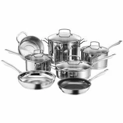New ✨ Cuisinart Professional Series Stainless Steel 11 Pc. Cookware Set 🤩