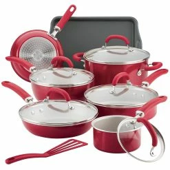 Hot Sale 😀 Rachael Ray Create Delicious Aluminum Nonstick 13 Pc. Cookware Set 😀