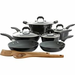 Buy 🧨 Kenmore Elite Arlington Black Diamond Ceramic Nonstick Aluminum Cookware 12 Pc. Set ✔️