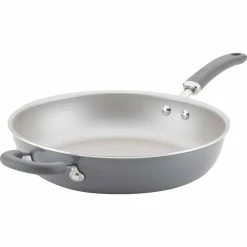 Hot Sale 🌟 Rachael Ray Create Delicious 12.5 In. Aluminum Nonstick Deep Skillet 🔔