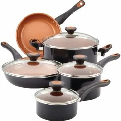 Best deal ๐ Farberware Glide Copper Ceramic Nonstick 12 Pc. Cookware Set ๐