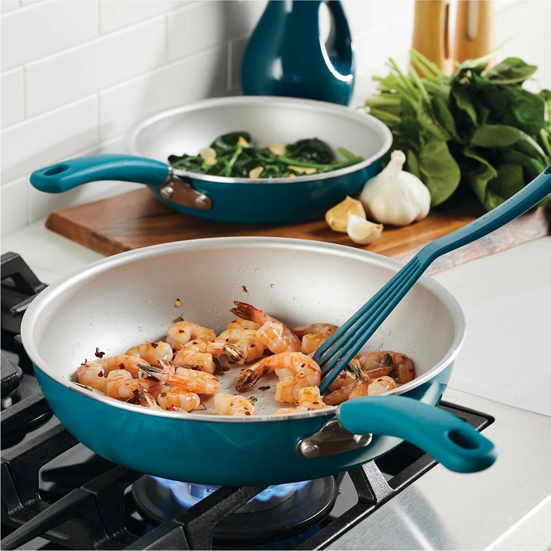 Discount π Rachael Ray Create Delicious Hard Anodized Nonstick Deep Skillet Twin Pack π - Image 6