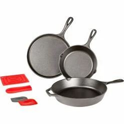 Best Pirce 😀 Lodge Cast Iron Essential Skillet 7 Pc. Set 💯