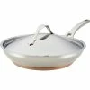 Deals 🛒 Anolon Nouvelle Copper Stainless Steel 12 In. Covered French Skillet 🛒