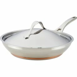 Deals 🛒 Anolon Nouvelle Copper Stainless Steel 12 In. Covered French Skillet 🛒