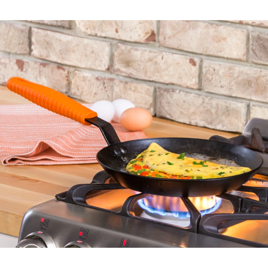 Best Sale ๐ Lodge Carbon Steel 10 In. Skillet With Orange Handle Holder ๐ - Image 2