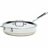 Best Sale 🔔 All-Clad Copper Core Stainless Interior Saute Pan With Lid 🥰