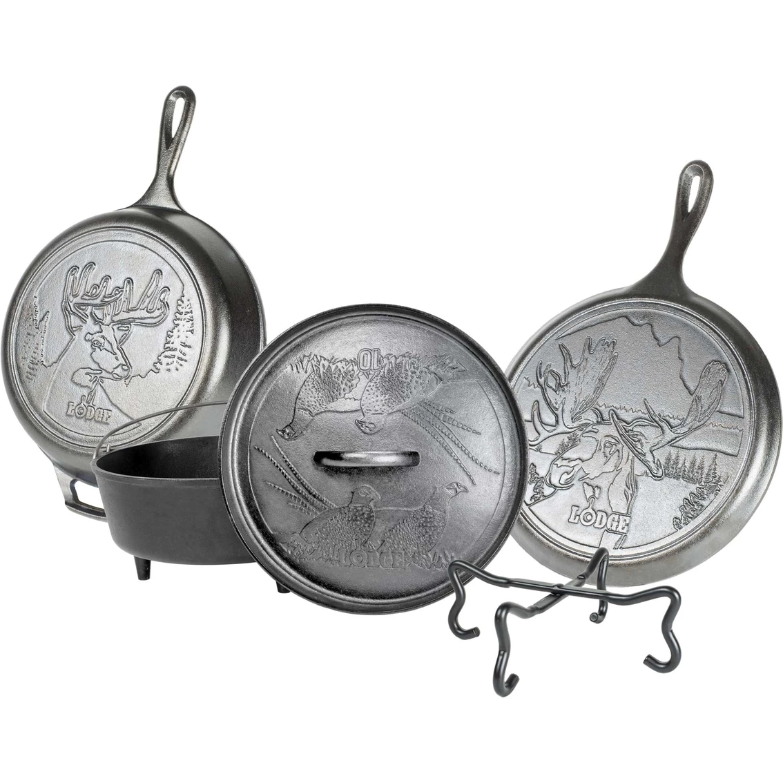 Best reviews of ๐งจ Lodge Cast Iron 5 Pc. Wildlife Set ๐