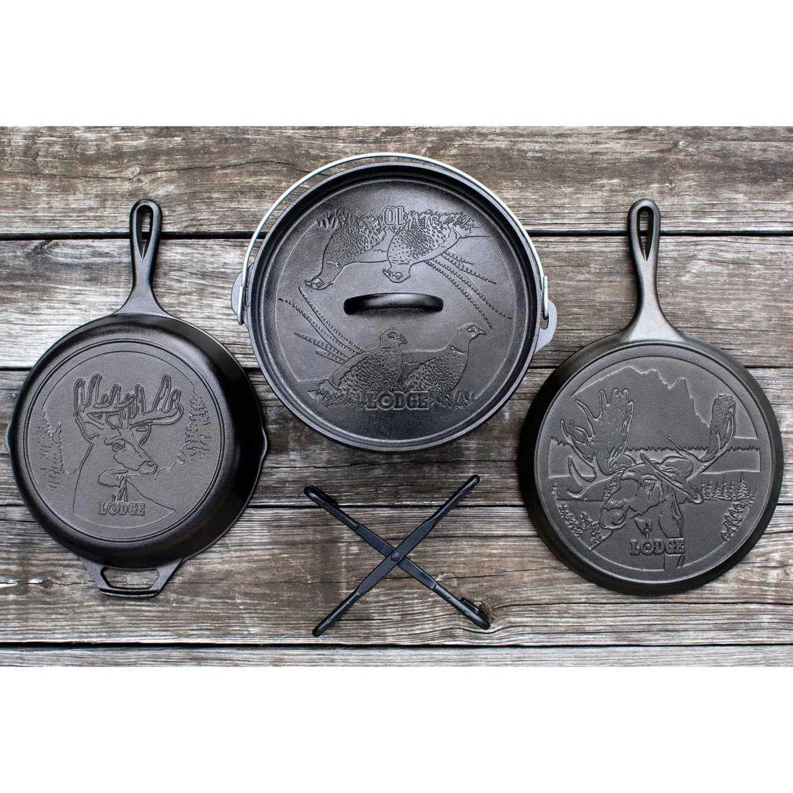 Best reviews of ๐งจ Lodge Cast Iron 5 Pc. Wildlife Set ๐ - Image 3