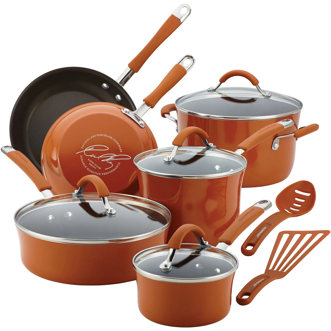 Brand new ๐ฅฐ Rachael Ray Cucina Hard Enamel Nonstick 12 Pc. Cookware Set ๐