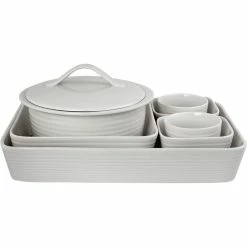 Deals 😀 Royal Doulton Maze White Bakeware Set 7 Pc. 👏