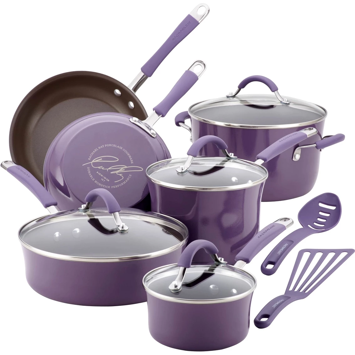 Discount 🔥 Rachael Ray Cucina Hard Porcelain Enamel Nonstick Cookware 12 Pc. Set 🔥