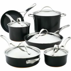 Outlet 🔔 Anolon Nouvelle Copper Luxe Cookware 11 Pc. Set 😀