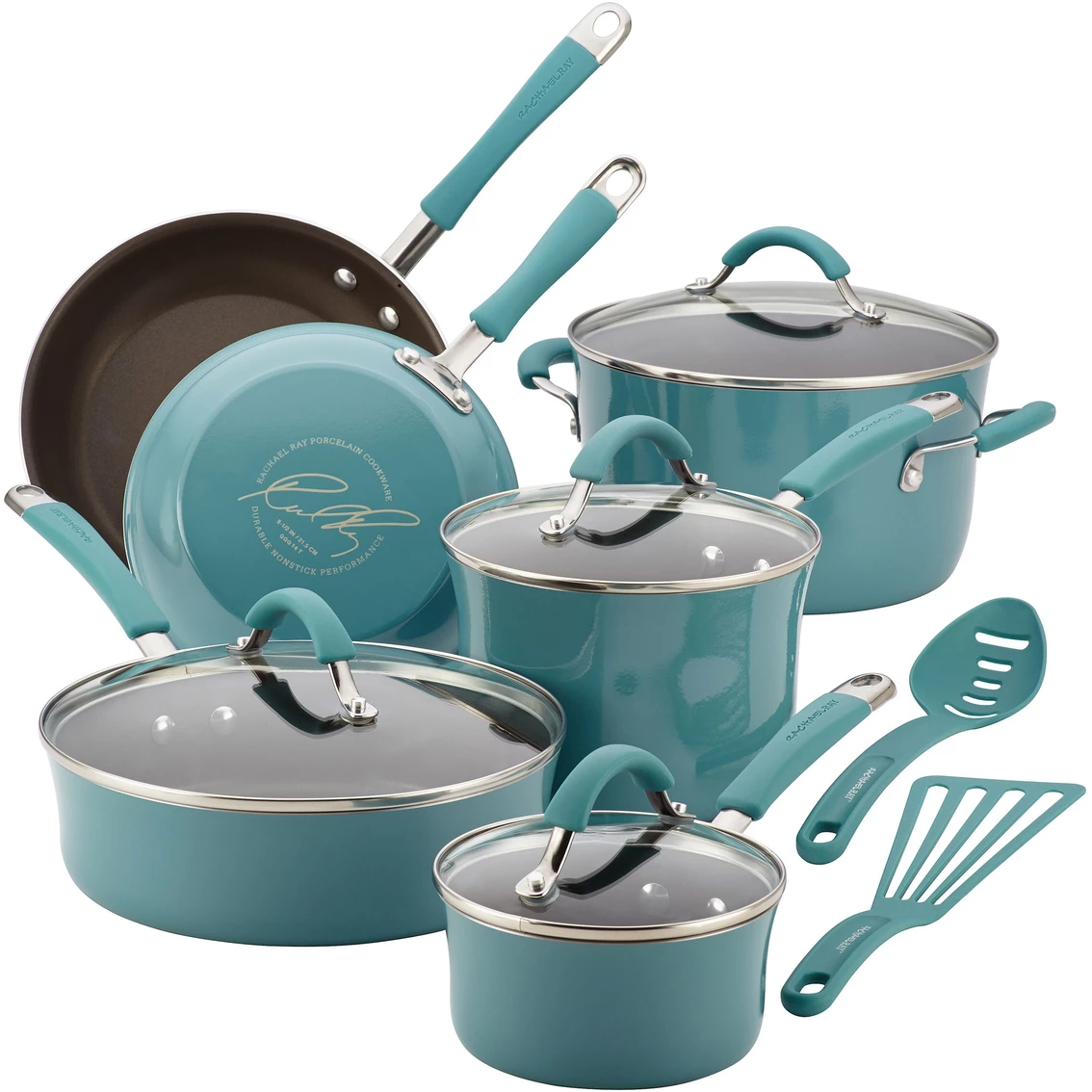 Brand new ๐ฅฐ Rachael Ray Cucina Hard Enamel Nonstick 12 Pc. Cookware Set ๐ - Image 4