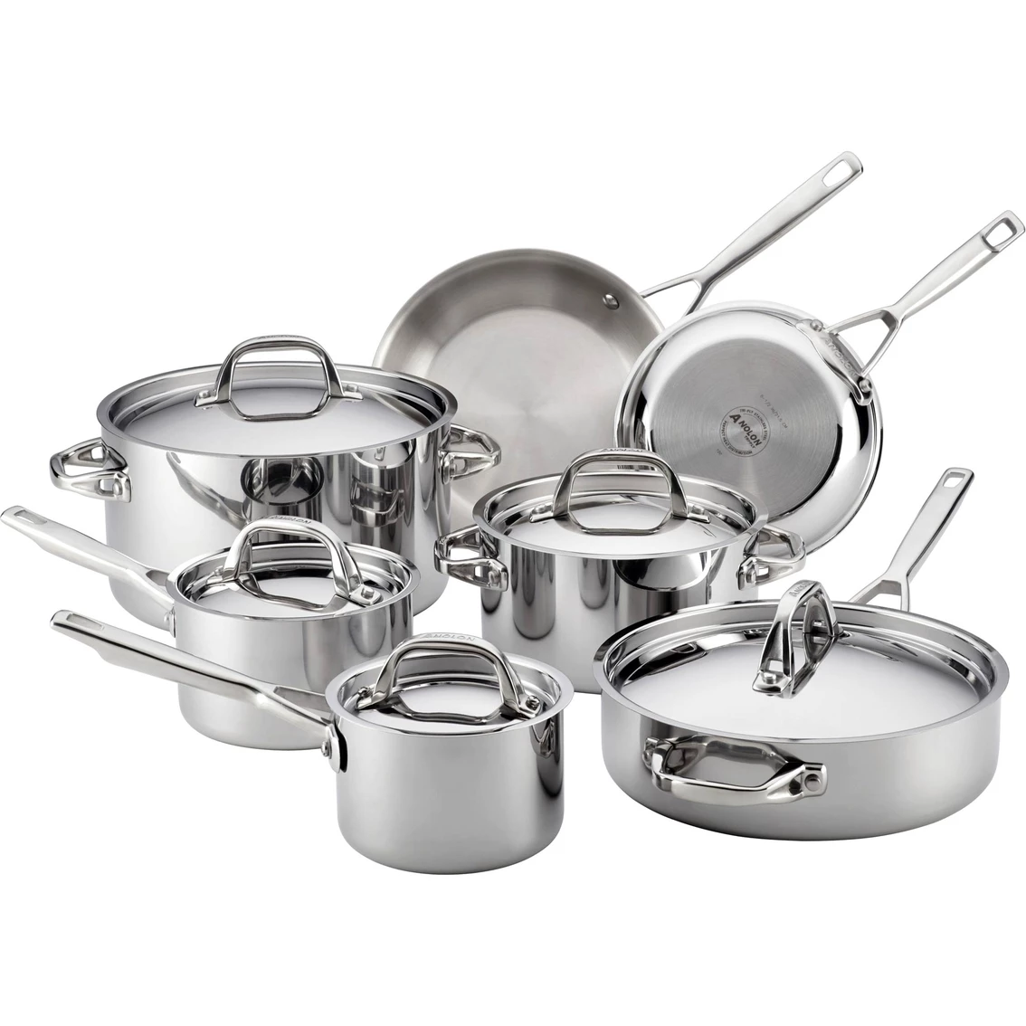 Brand new โญ Alfay Designs Anolon Tri Ply Clad Stainless Steel 12 Pc. Cookware Set ๐