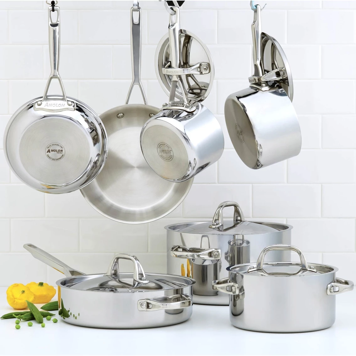 Brand new โญ Alfay Designs Anolon Tri Ply Clad Stainless Steel 12 Pc. Cookware Set ๐ - Image 3