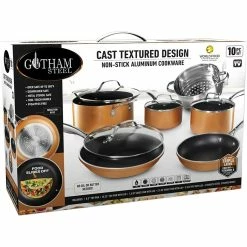 Discount 👏 Gotham Steel Copper Cast 10 Pc. Nonstick Cookware Set 🌟