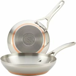 Brand new ✔️ Anolon Nouvelle Copper Stainless Steel Twin Pack 8 And 9.5 In. French Skillets 😉