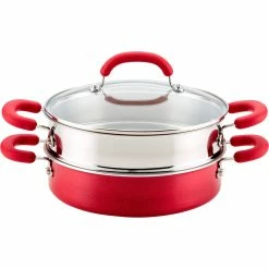 Best Sale 💯 Rachael Ray Create Delicious Aluminum Nonstick 3 Qt. Steam Set ✔️