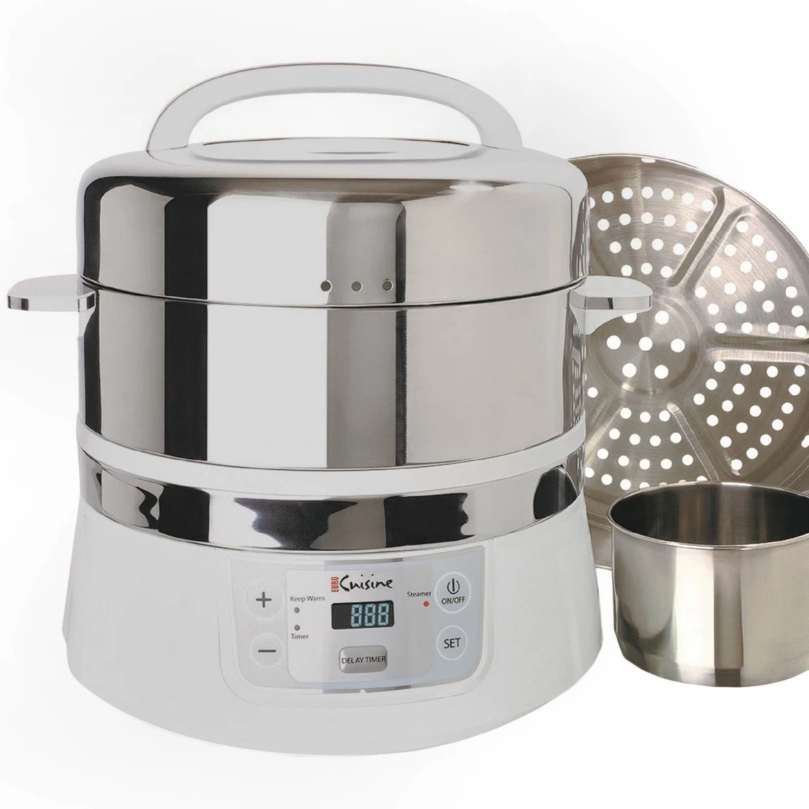 Brand new ๐ฏ Euro Cuisine FS2500 Stainless Steel Two Tier Electric Food Steamer ๐