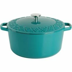 New ✔️ Spice By Tia Mowry 6 Qt. Dutch Oven With Embossed Lid ⭐