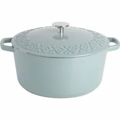 Discount 🌟 Spice By Tia Mowry Savory Saffron 6 Qt. Dutch Oven With Embossed Lid 🥰