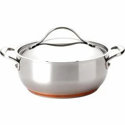 Buy 💯 Anolon Nouvelle Copper Stainless Steel 4 Qt. Covered Chef Casserole 😀