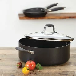 Buy 😉 Anolon Advanced Hard Anodized Nonstick 7.5 Qt. Covered Wide Stockpot ⌛