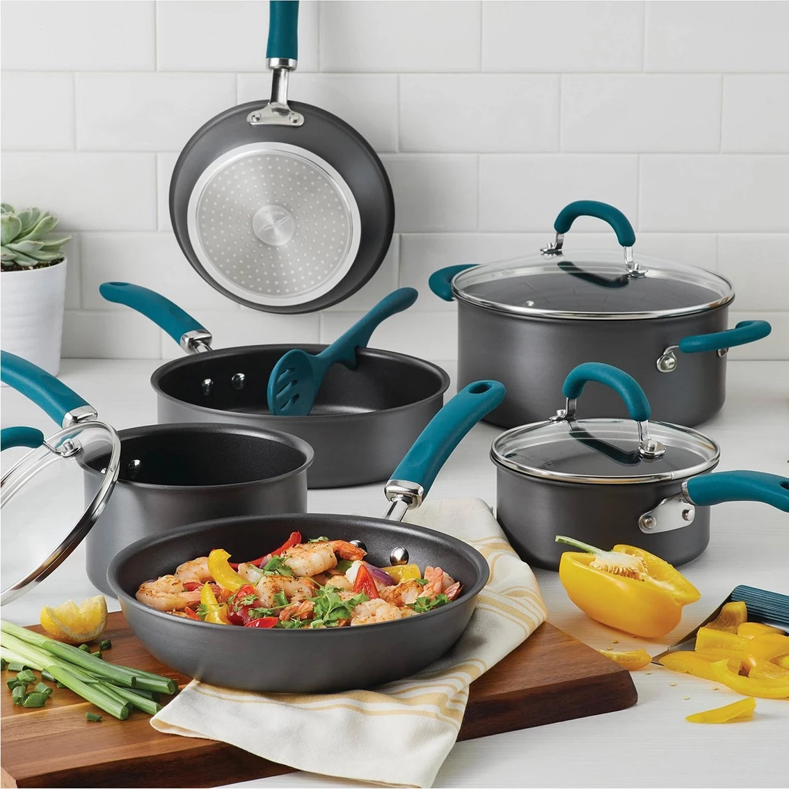 Top 10 🛒 Rachael Ray Create Delicious Hard Anodized Aluminum Nonstick 11 Pc. Cookware Set 🥰 - Image 7
